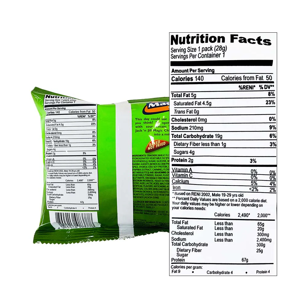 Jack 'n Jill Magic Chips Sour Cream And Onion 28g - Image 2