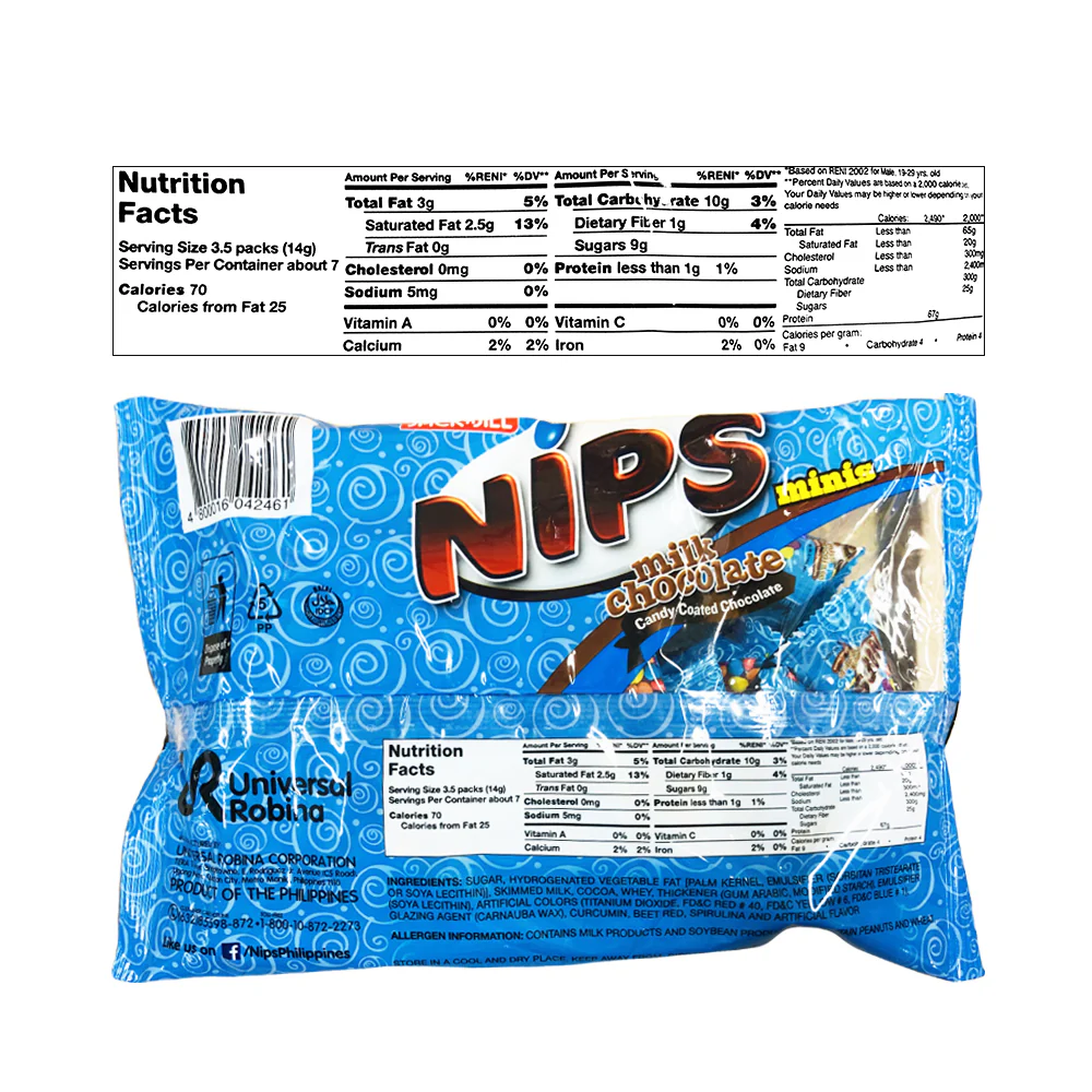 Jack 'n Jill Nips Milk Chocolate Mini 4g x 24 Pouches - Image 2