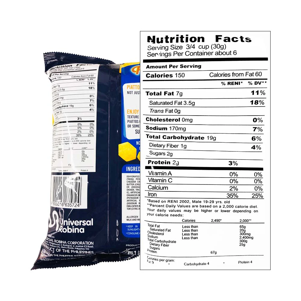 Jack 'n Jill Piattos Potato Crisps Cheese 170g - Image 2