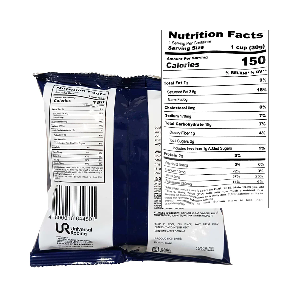 Jack 'n Jill Piattos Potato Crisps Cheese 40g - Image 2