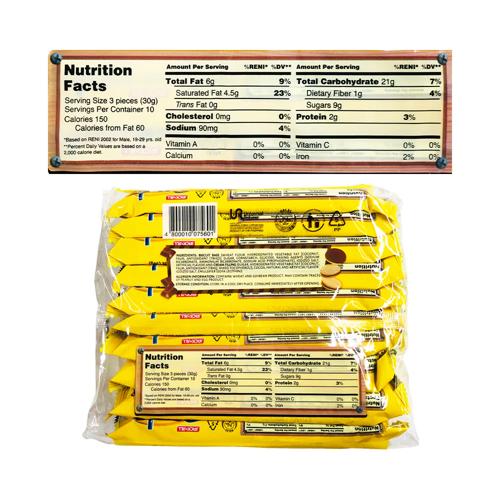 Jack 'n Jill Presto Creams Chocolate Sandwich Cookies 30g x 10's - Image 2