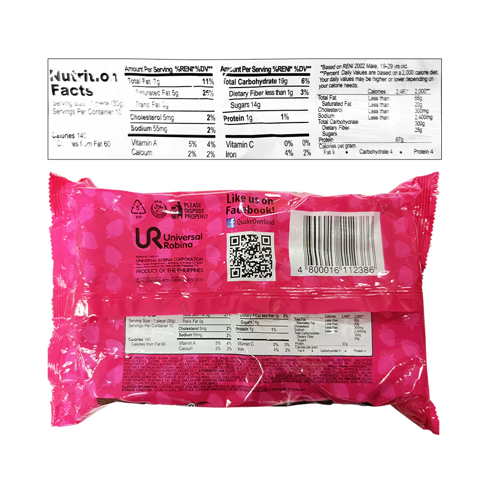 Jack 'n Jill Quake Overload Choco Strawberry 30g x 10's - Image 2