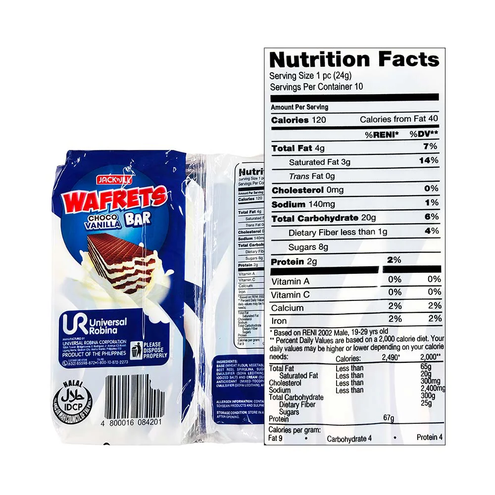 Jack 'n Jill Wafrets Choco Vanilla Brix 24g x 10's - Image 2