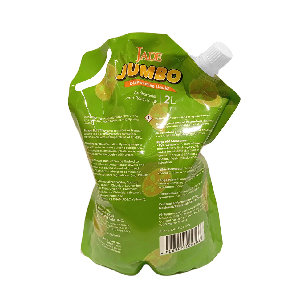 Jade Dishwashing Liquid Calamansi 2L - Image 2