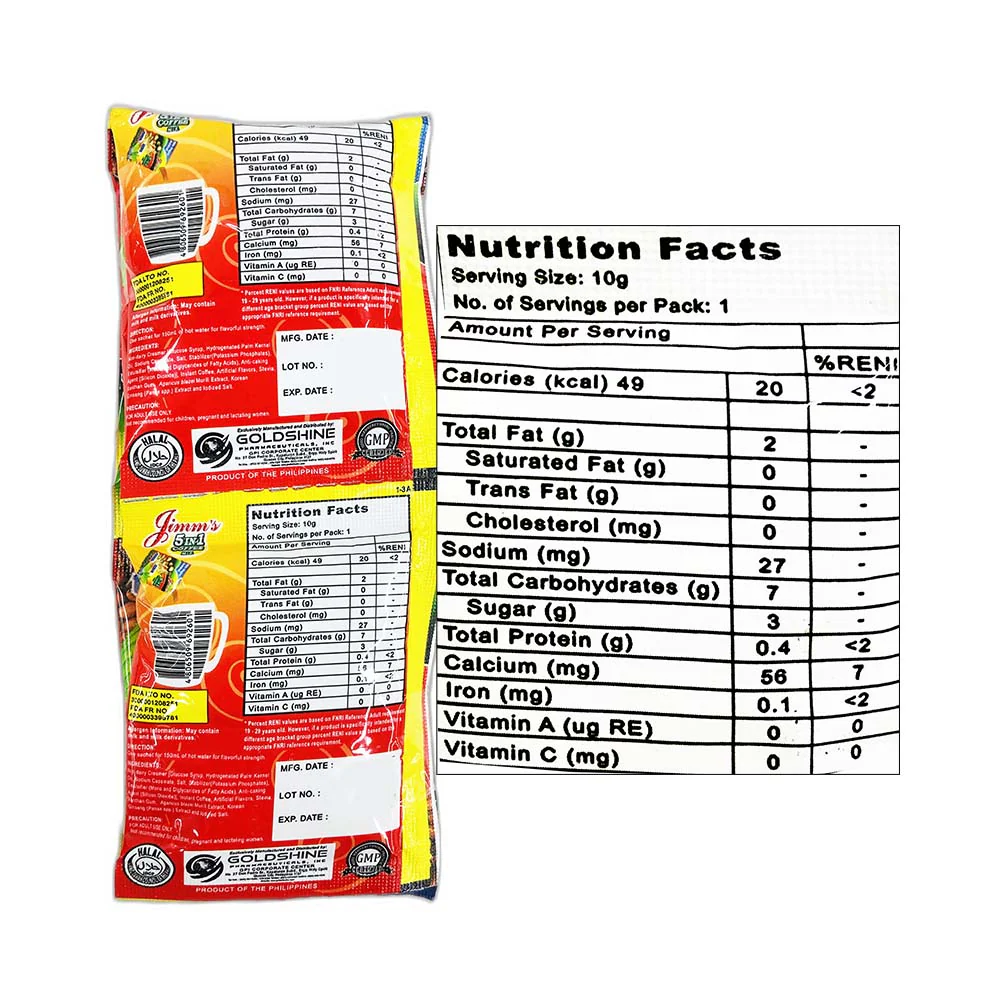 Jimm's 5 in 1 Coffee Mix Sweetened With Stevia 10g x 10's - Image 2