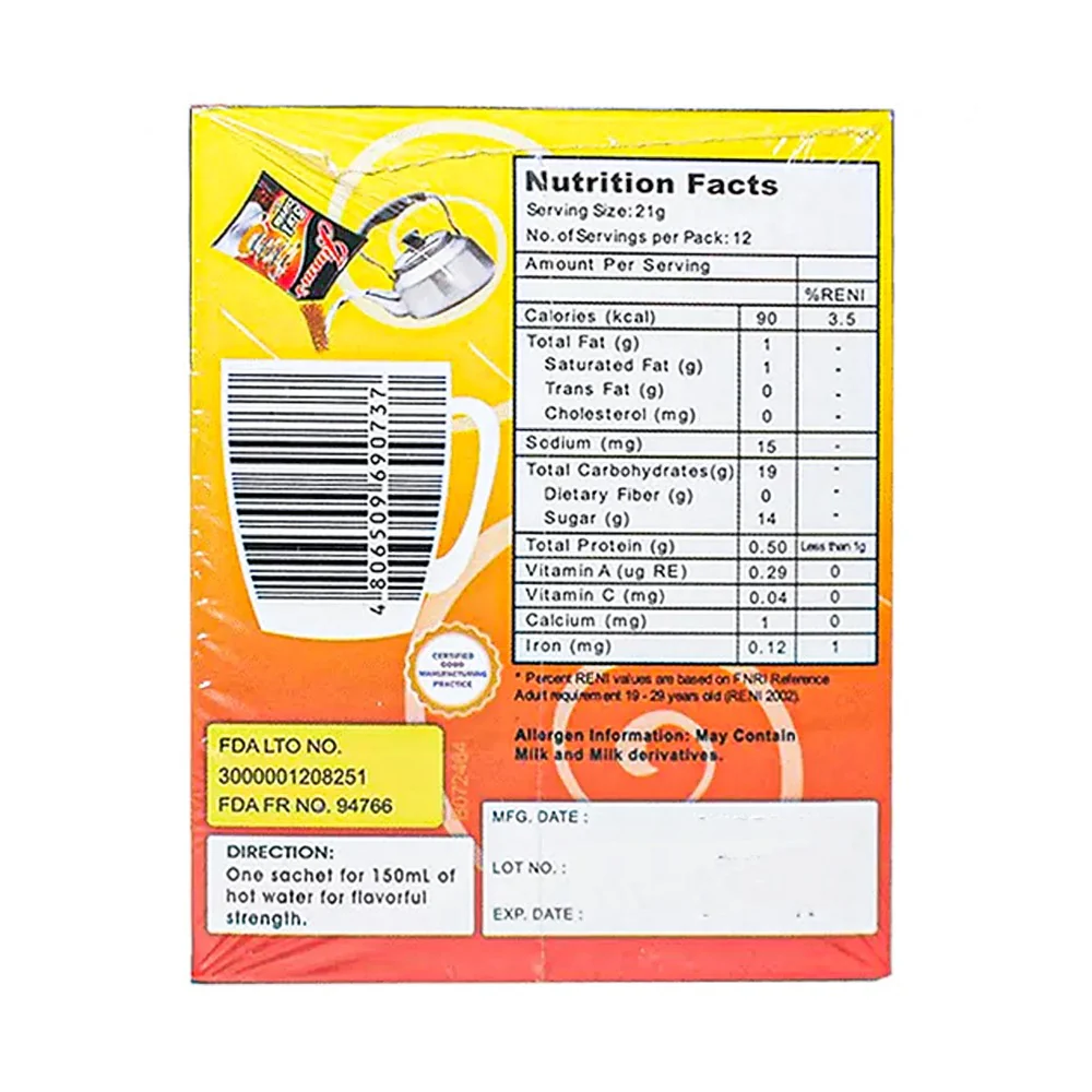 Jimm's 5 in1 Coffee Mix 21g x 12 Sachets - Image 2