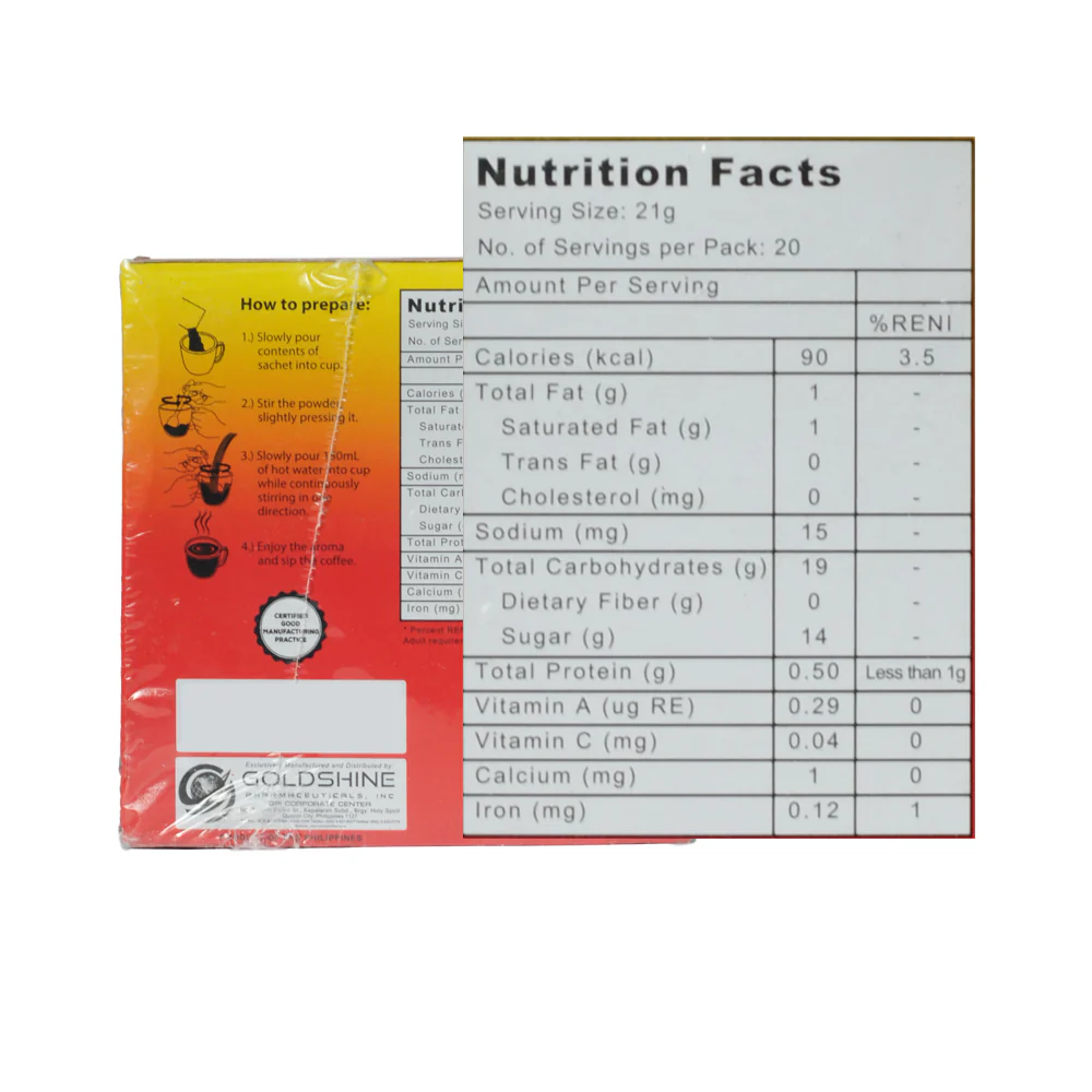 Jimm's 5 in1 Coffee Mix 21g x 20 Sachets - Image 3
