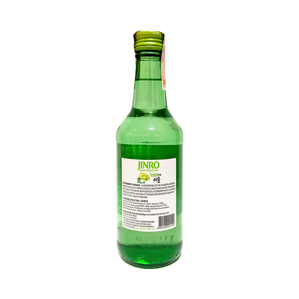 Jinro Soju Green Grape 360ml - Image 3