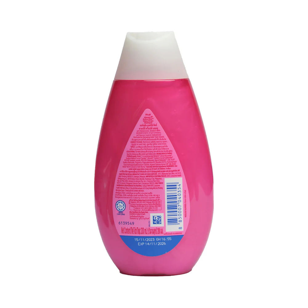 Johnson's Active Kids Shampoo Shiny Drops 200ml - Image 2