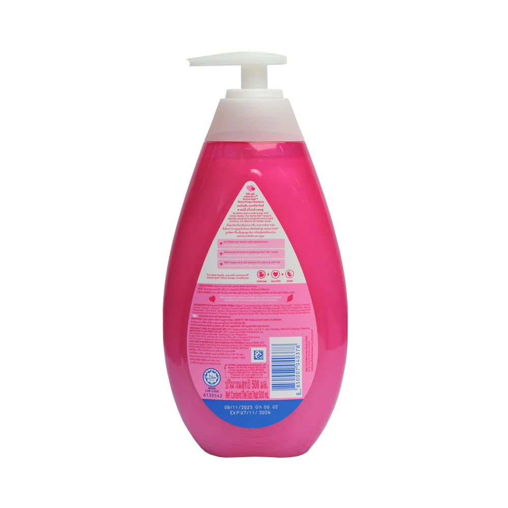 Johnson's Active Kids Shampoo Shiny Drops 500ml - Image 2