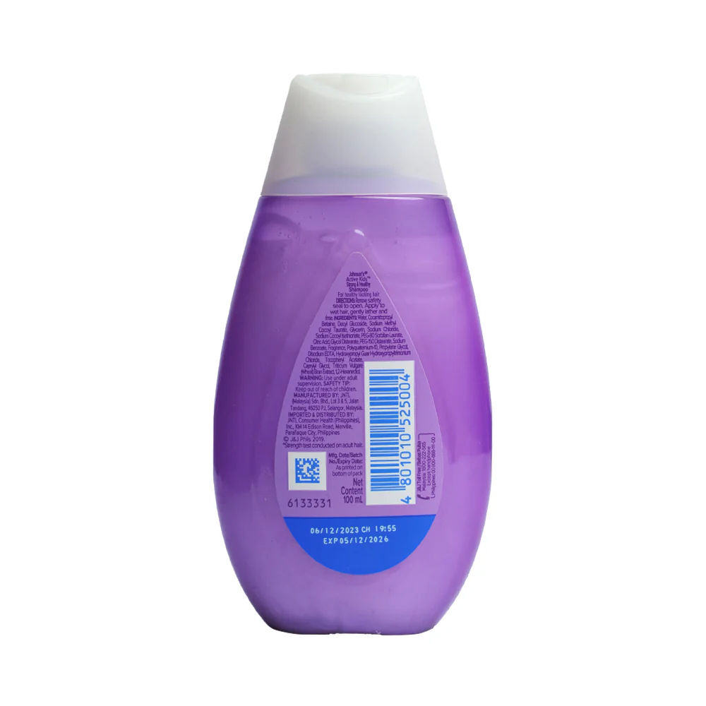 Johnson's Active Kids Shampoo Strong And Healthy 100ml - Image 2