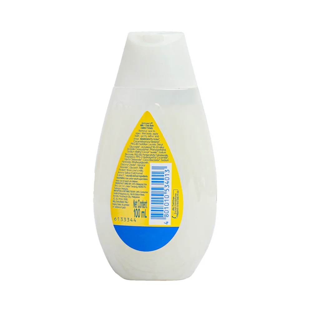 Johnson's Baby Bath Milk Plus Oats 100ml - Image 2