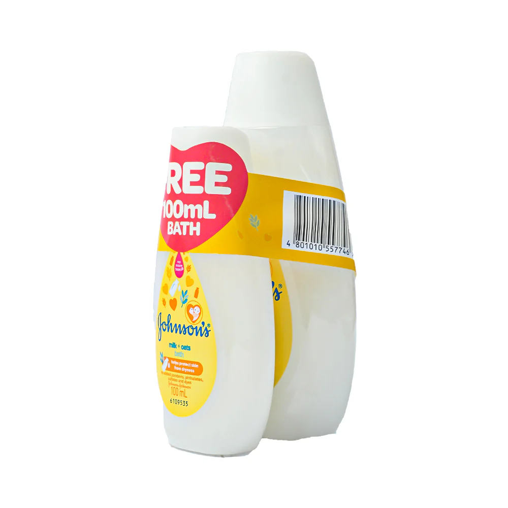 Johnson's Baby Bath Milk + Oats 200ml Get Free 100ml - Image 3