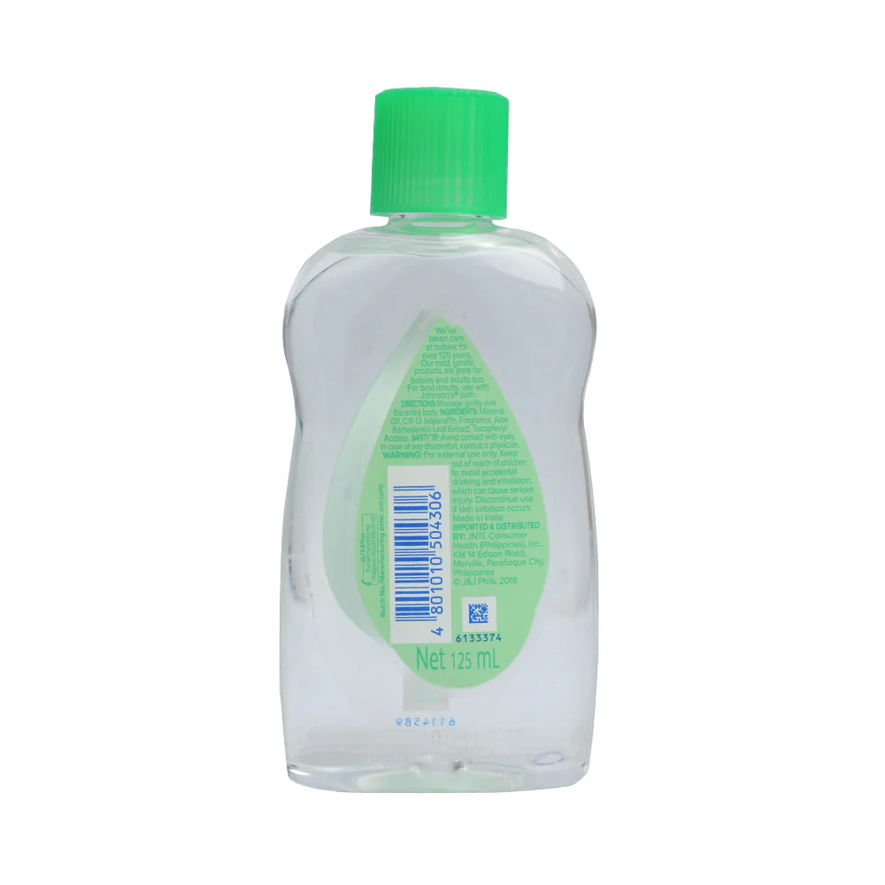Johnson's Baby Oil Aloe Vera And Vitamin E 125ml - Image 2