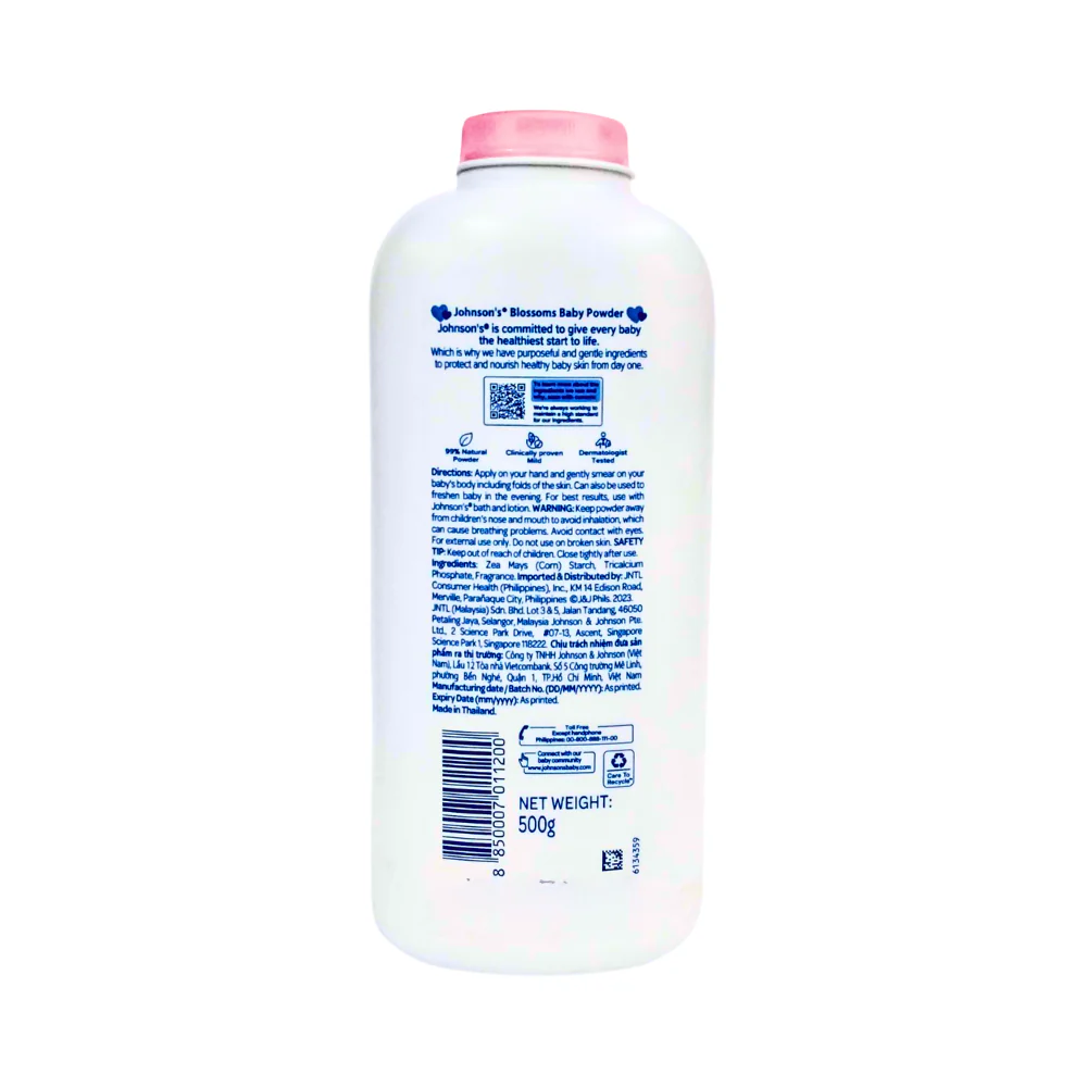 Johnson's Baby Powder Blossoms 500g - Image 2