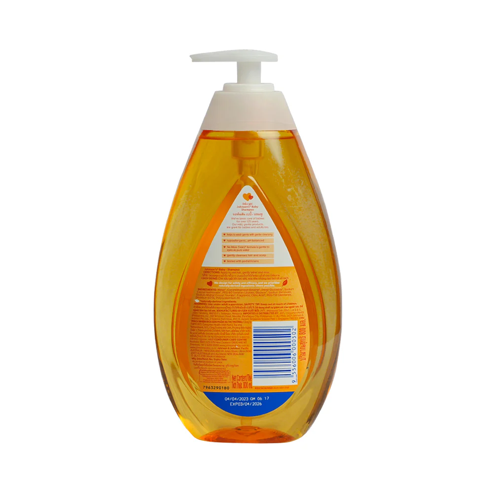 Johnson's Baby Shampoo Gold Pump 800ml - Image 2