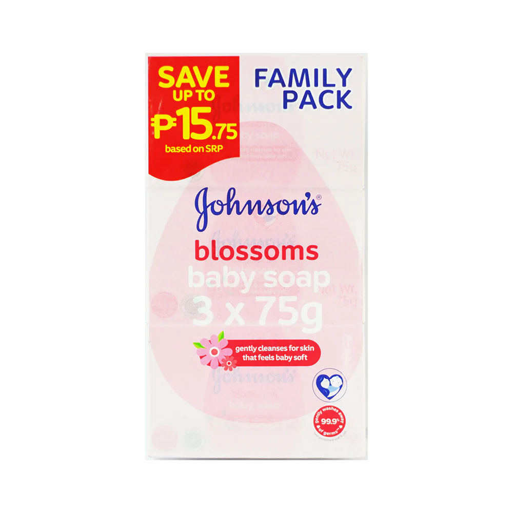 Johnson's Baby Soap Blossoms Family Pack 75g x 3's