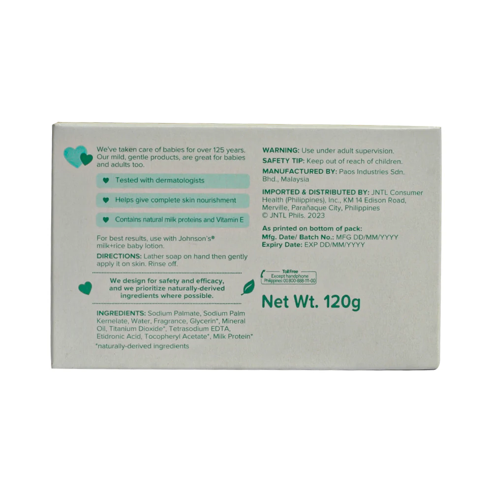 Johnson's Baby Soap Milk 120g - Image 2