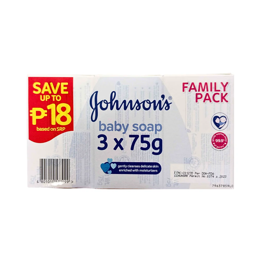 Johnson's Regular Baby Soap Family Pack 75g x 3's