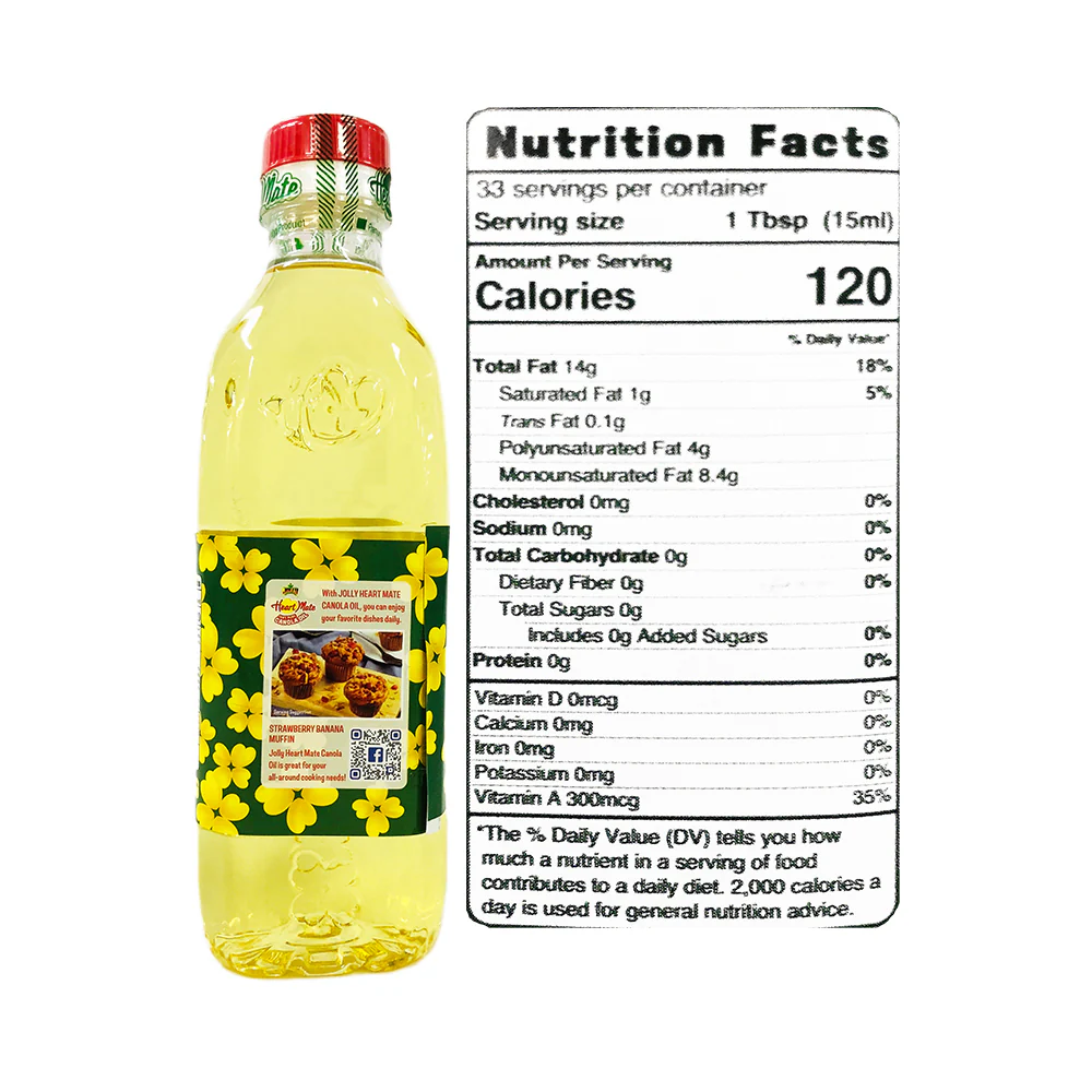 Jolly Canola Oil 100% Pure Cholesterol Free 500ml - Image 2