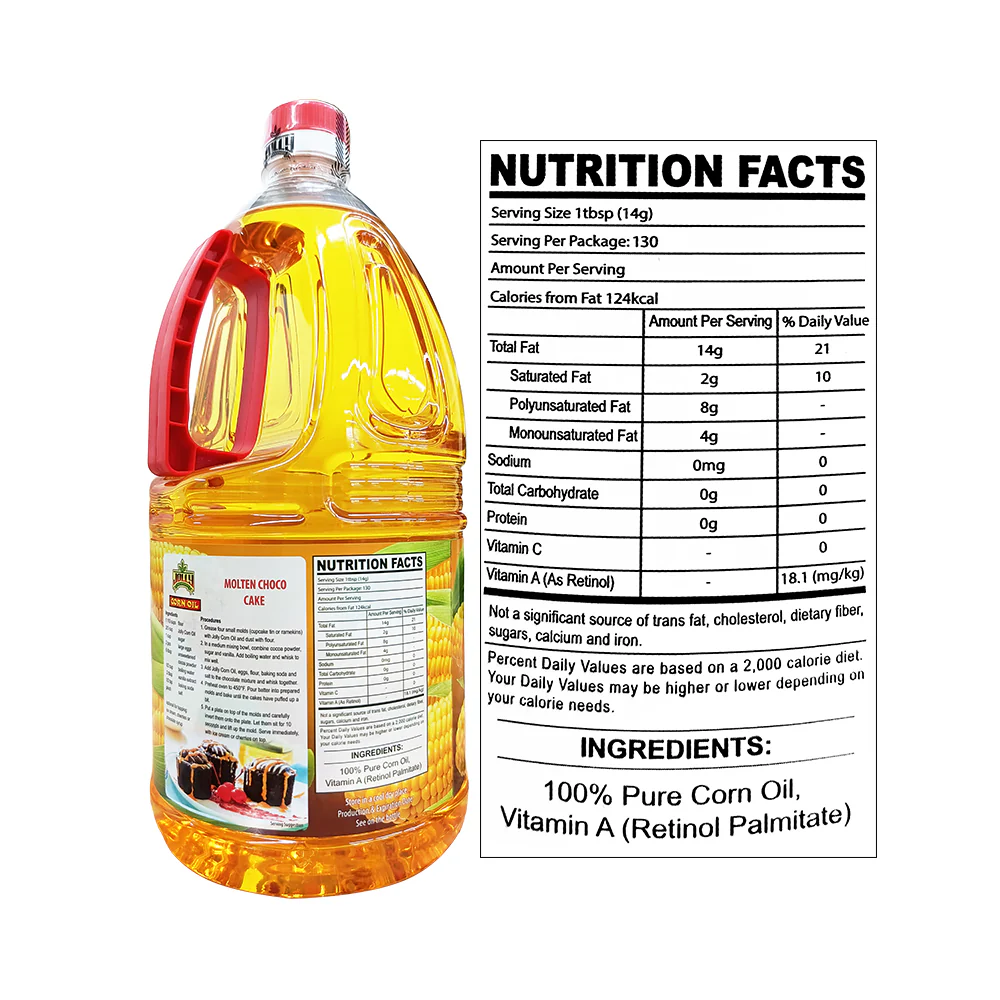 Jolly Corn Oil 100% Pure Cholesterol Free 2L - Image 2