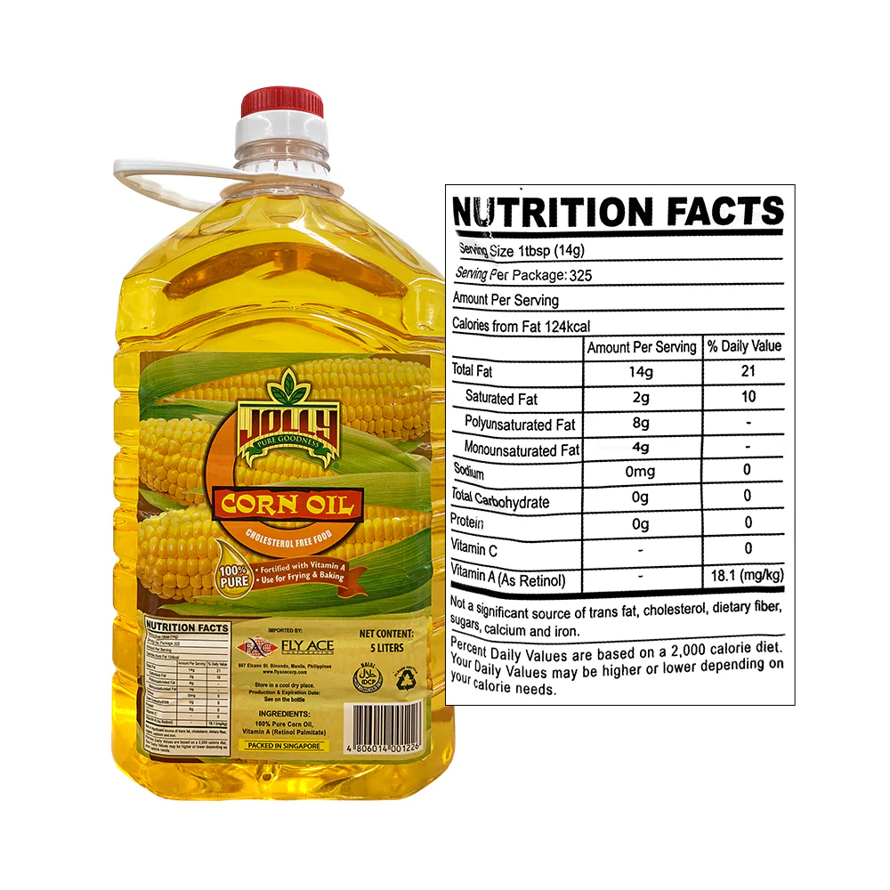 Jolly Corn Oil 100% Pure Cholesterol Free 5L - Image 2