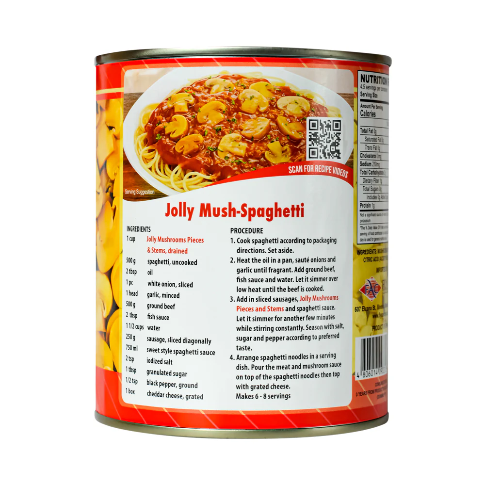 Jolly Mushrooms Pieces And Stems 850g - Image 2