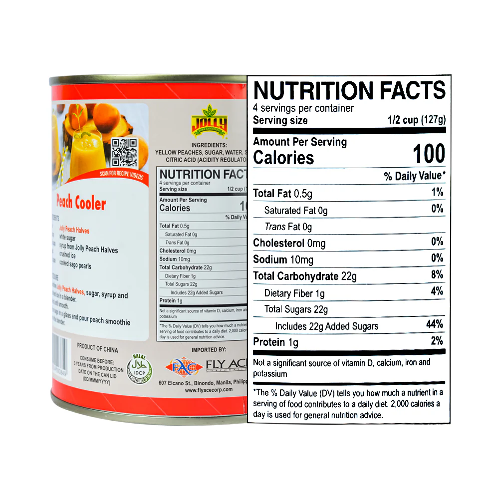 Jolly Peach Halves In Syrup 825g - Image 3