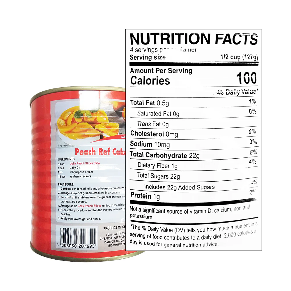 Jolly Peach Slices In Syrup 850g - Image 2