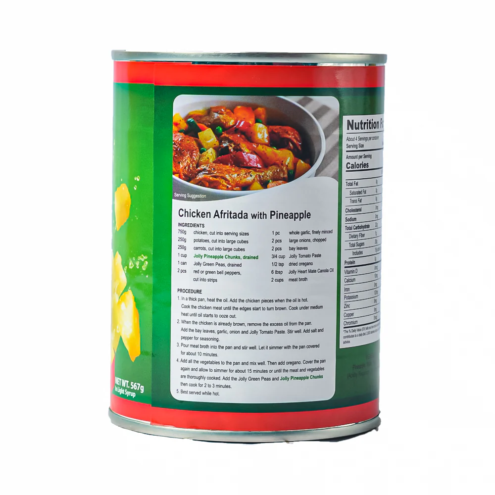 Jolly Pineapple Chunks In Light Syrup 567g - Image 2