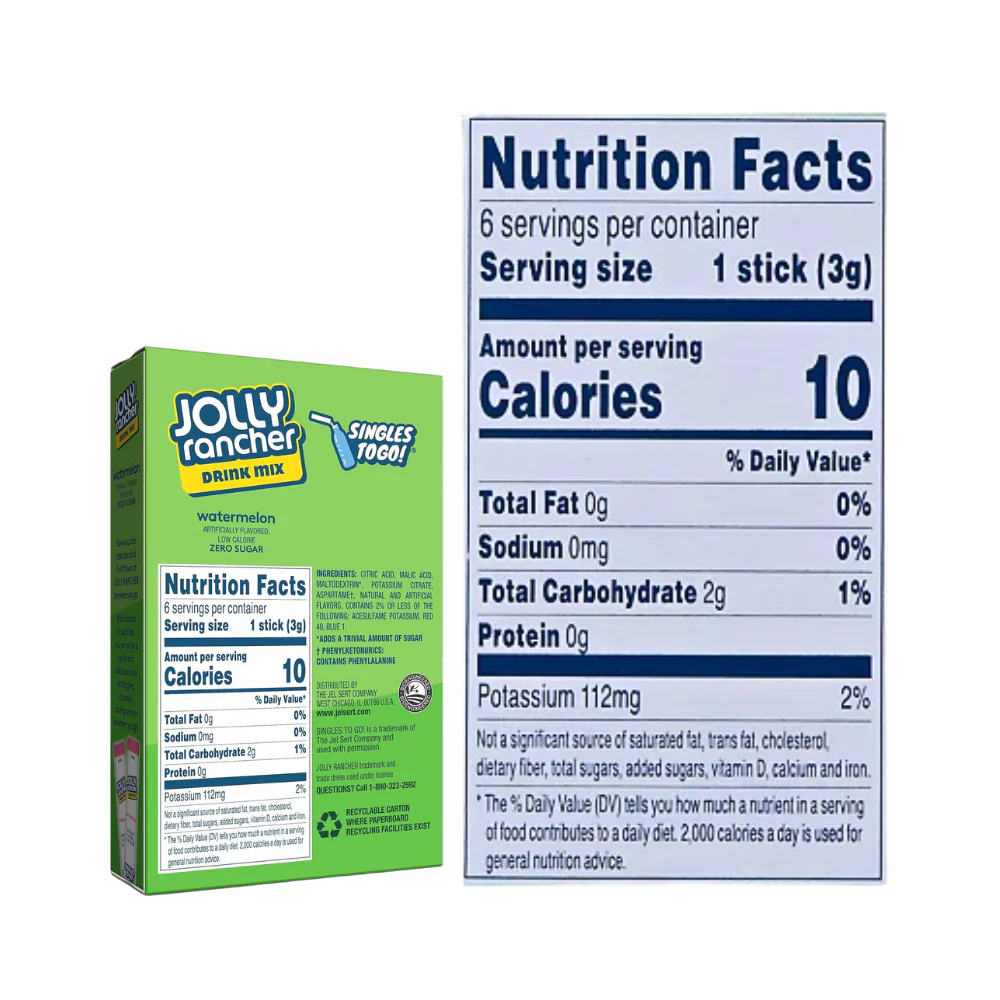 Jolly Rancher Drink Mix Watermelon 6's (18.8g) - Image 3