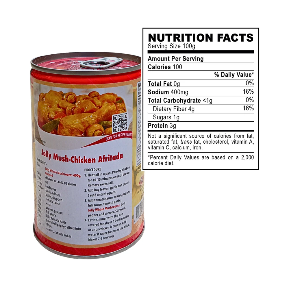 Jolly Whole Mushrooms 400g - Image 2