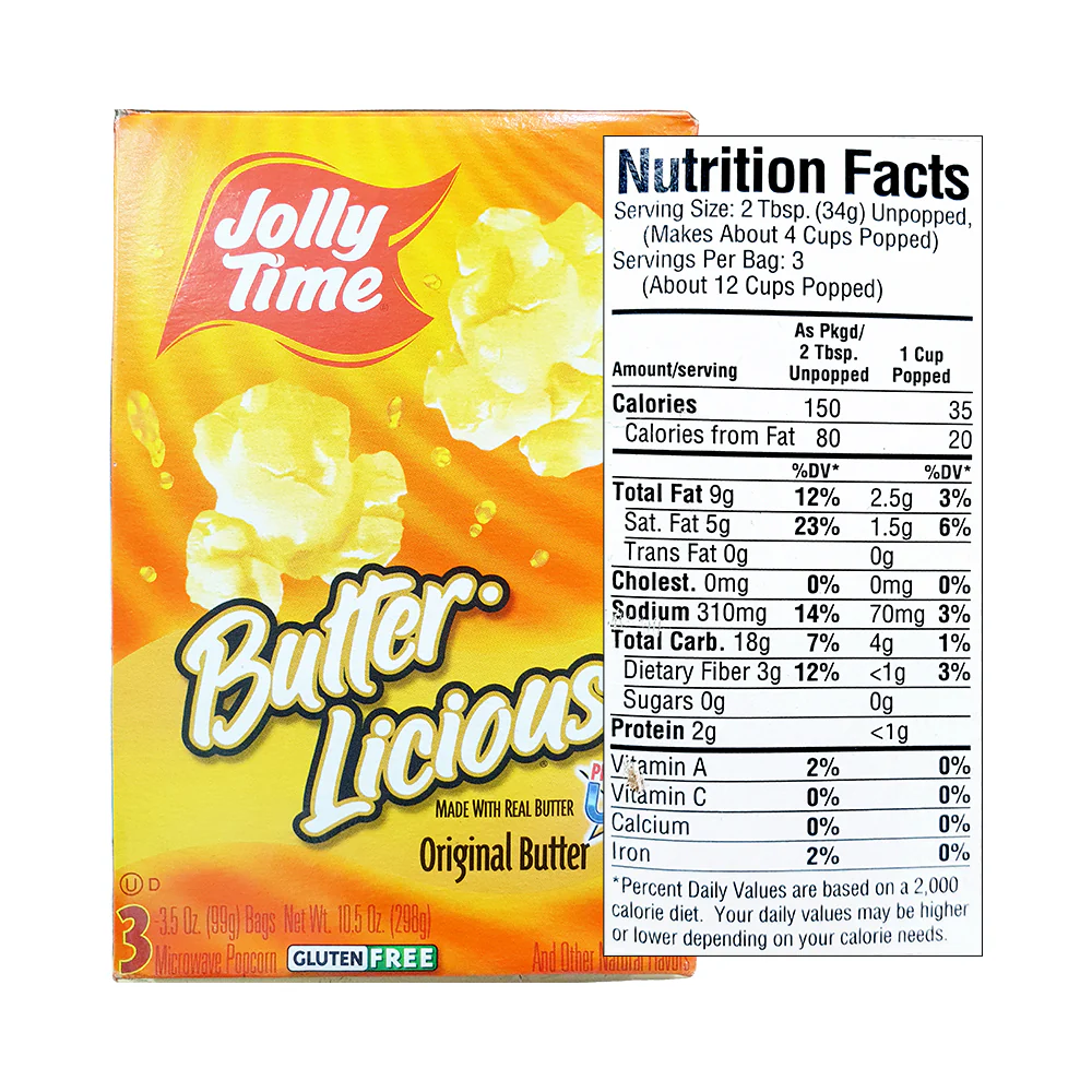 Jollytime Popcorn Butter-Licious 298g (10.5oz) - Image 2