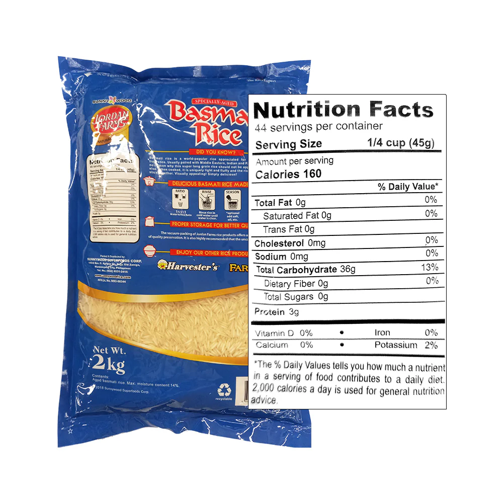 Jordan Farms Basmati Rice 2kg - Image 2