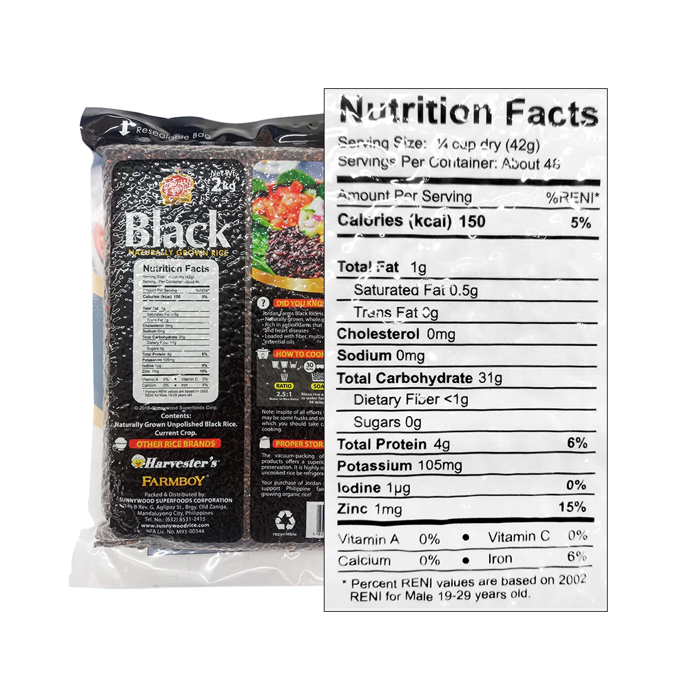 Jordan Farms Black Rice 2kg - Image 2