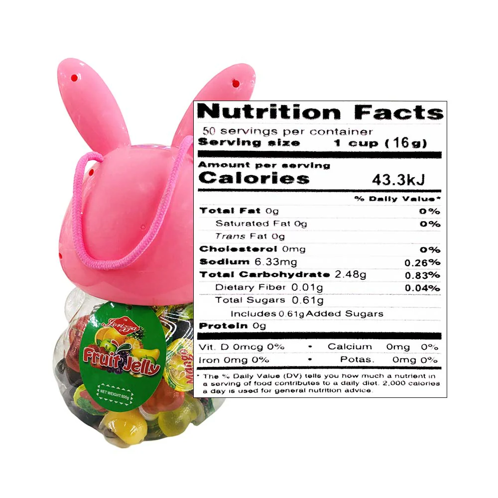 Jorizza Fruit Jelly Rabbit Jar Big 800g - Image 2