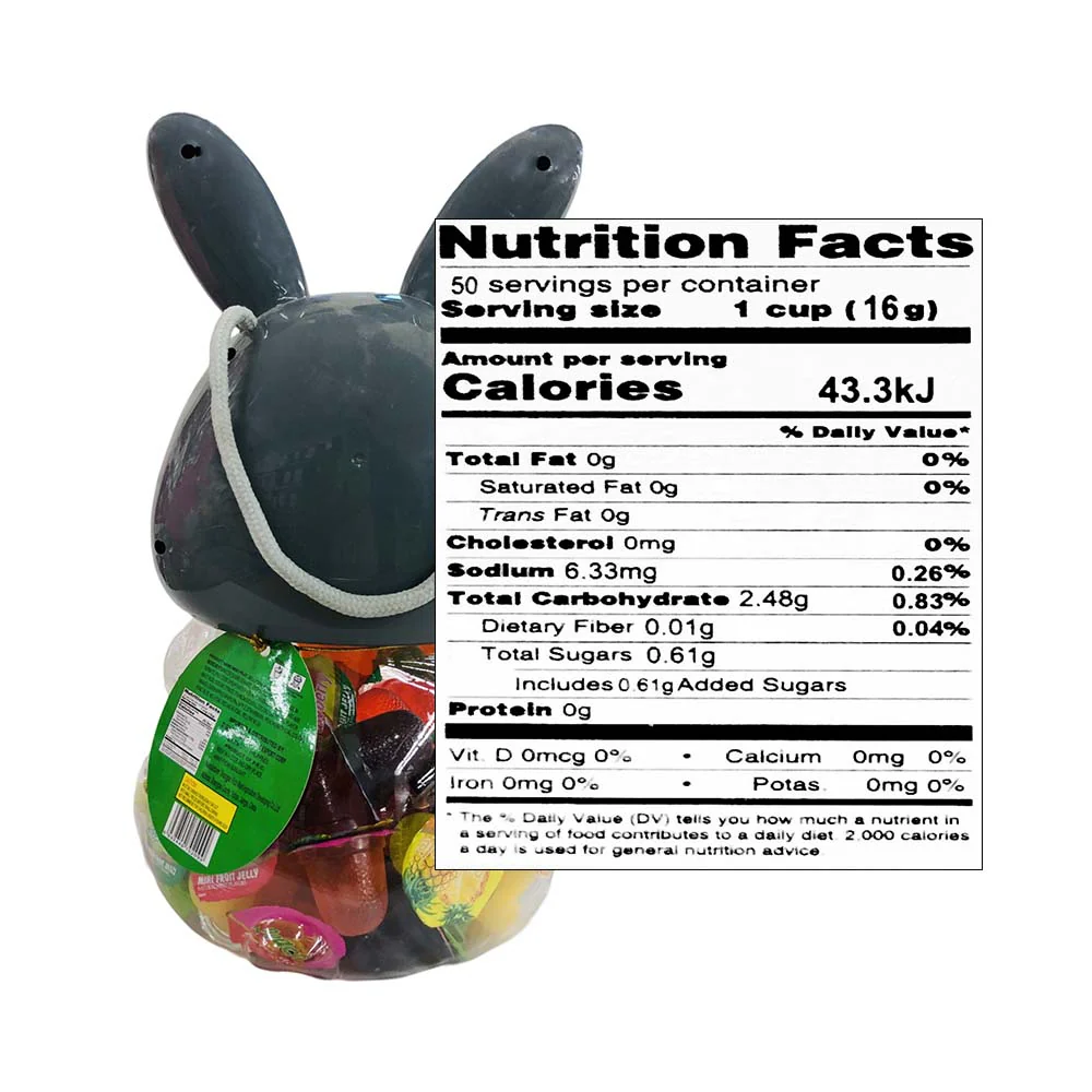 Jorizza Fruit Jelly Rabbit Jar Big 800g - Image 4