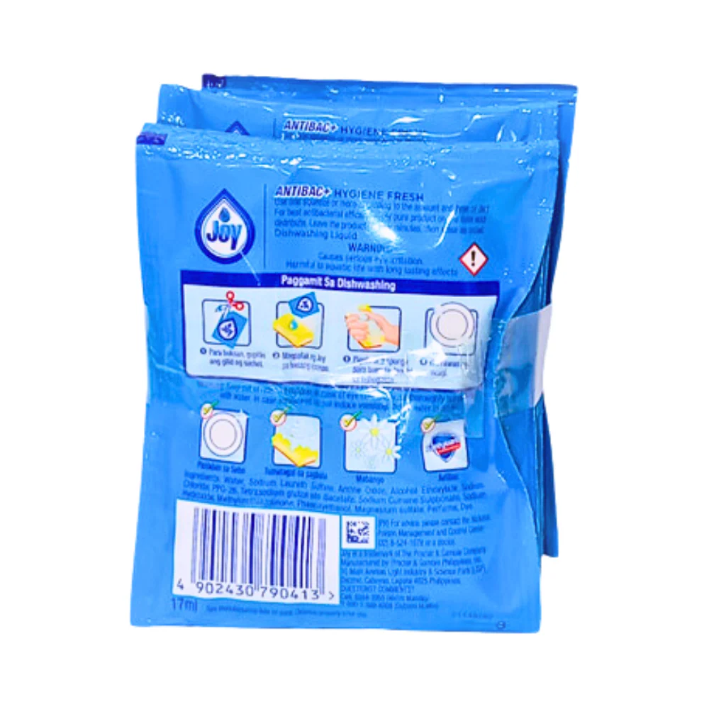 Joy Dishwashing Liquid Antibac 17ml 6's + 1 - Image 2