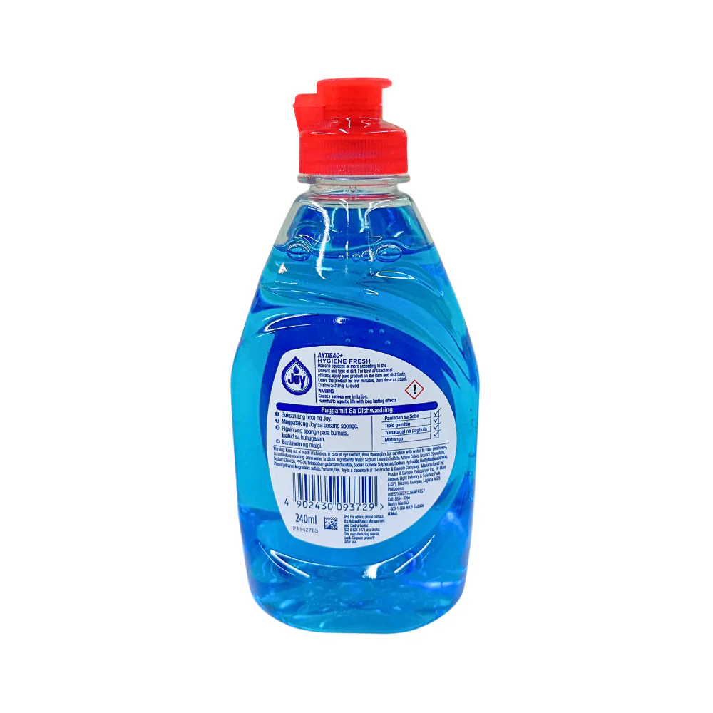 Joy Dishwashing Liquid Antibac 240ml - Image 2