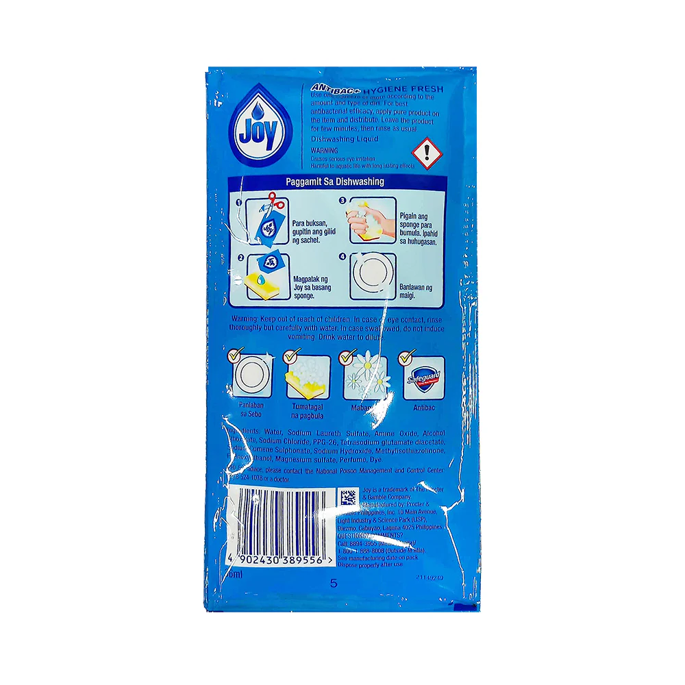 Joy Dishwashing Liquid Antibac With Power of Safeguard 36ml - Image 2