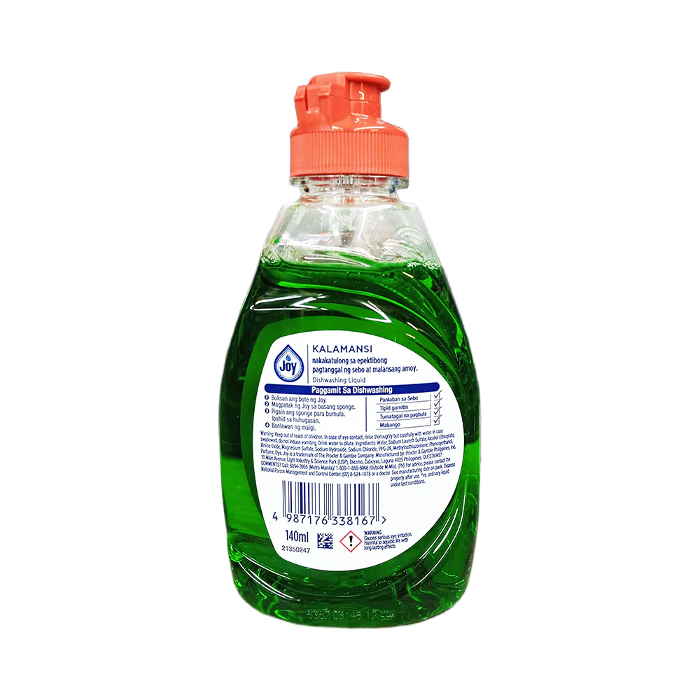 Joy Dishwashing Liquid Kalamansi 140ml - Image 2