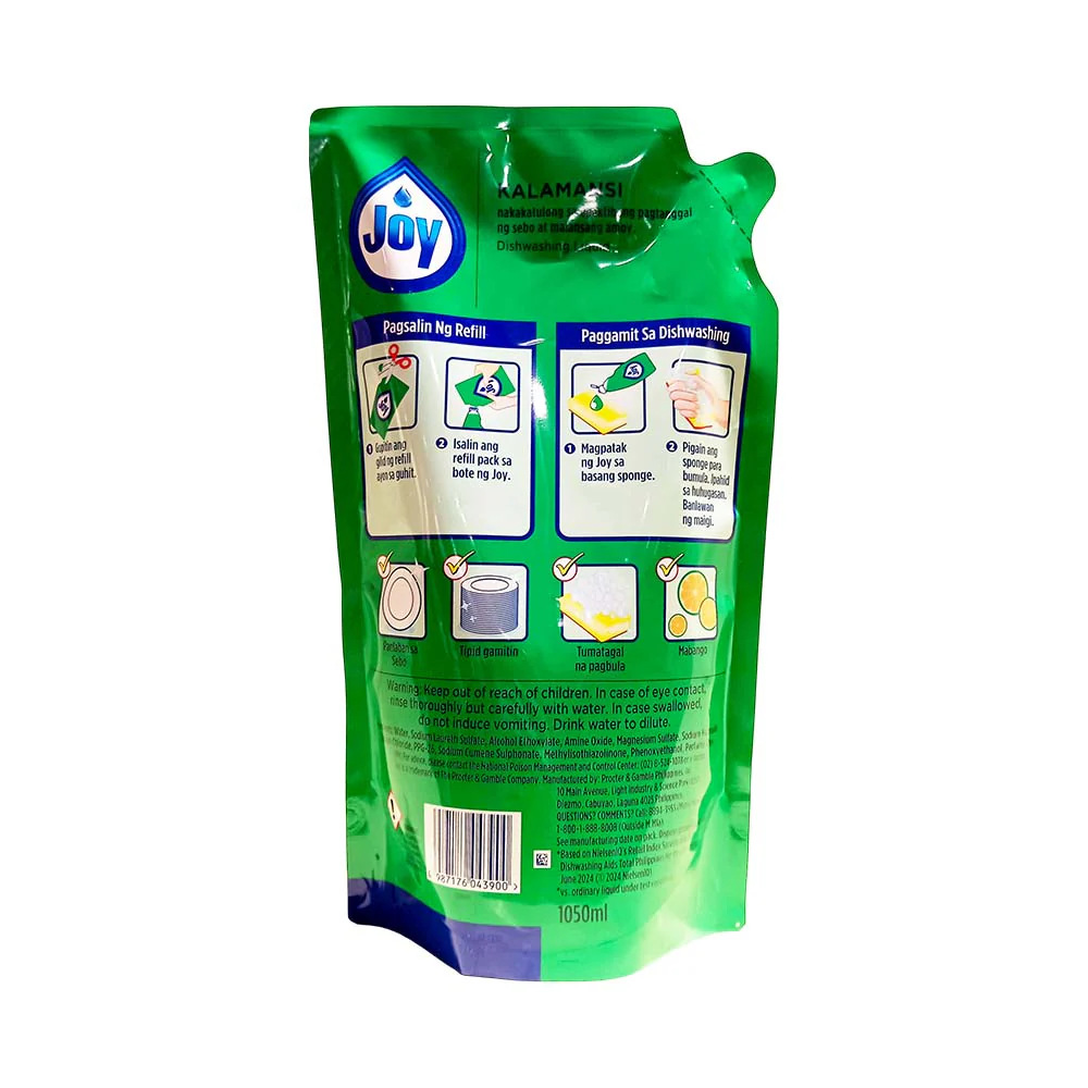 Joy Dishwashing Liquid Kalamansi SUP 1050ml - Image 2