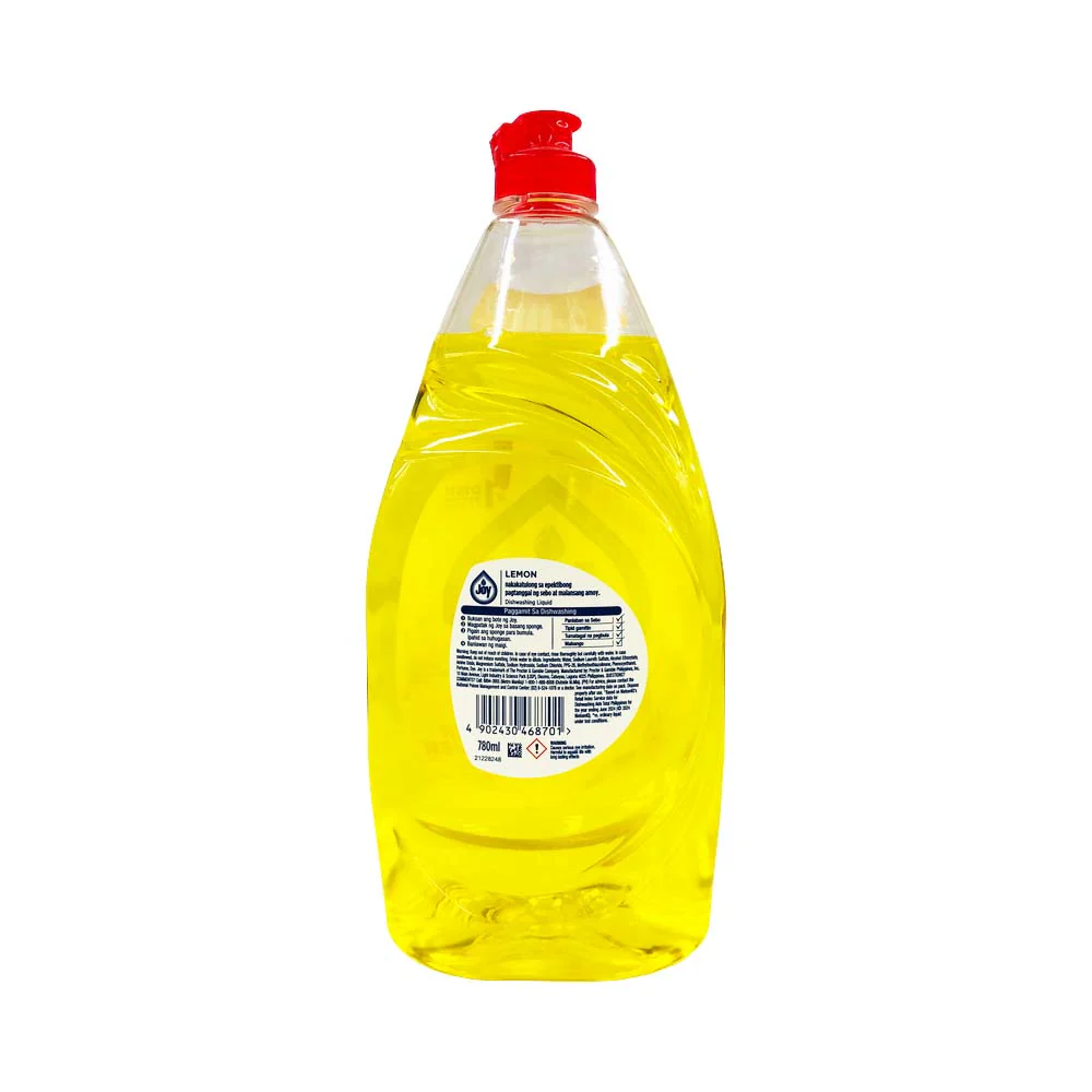 Joy Dishwashing Liquid Lemon Bottle 780ml - Image 2