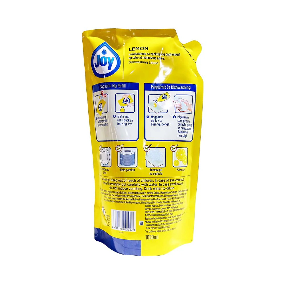 Joy Dishwashing Liquid Lemon SUP 1050ml - Image 2