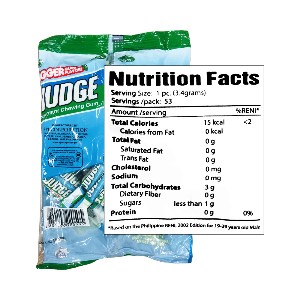 Judge Chewing Gum Spearmint 50's - Image 2