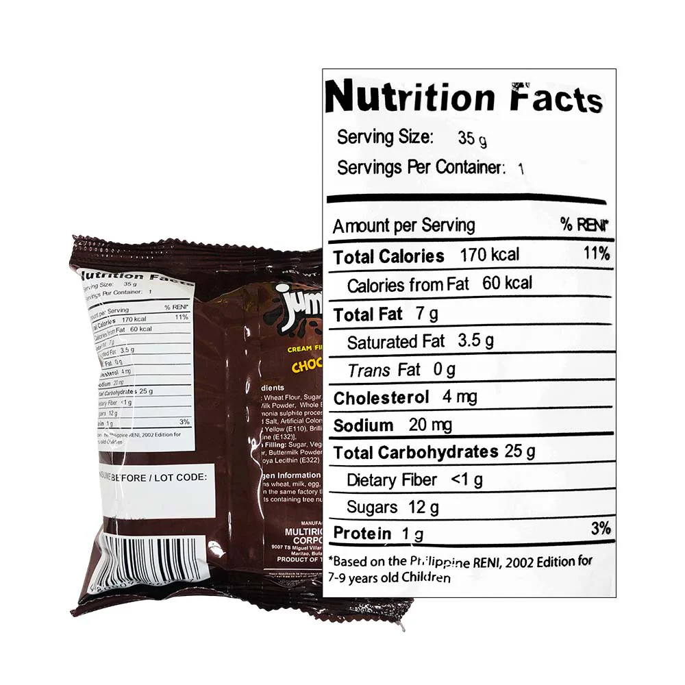 Jumpee Cream Filled Snacks Chocolate 35g - Image 2