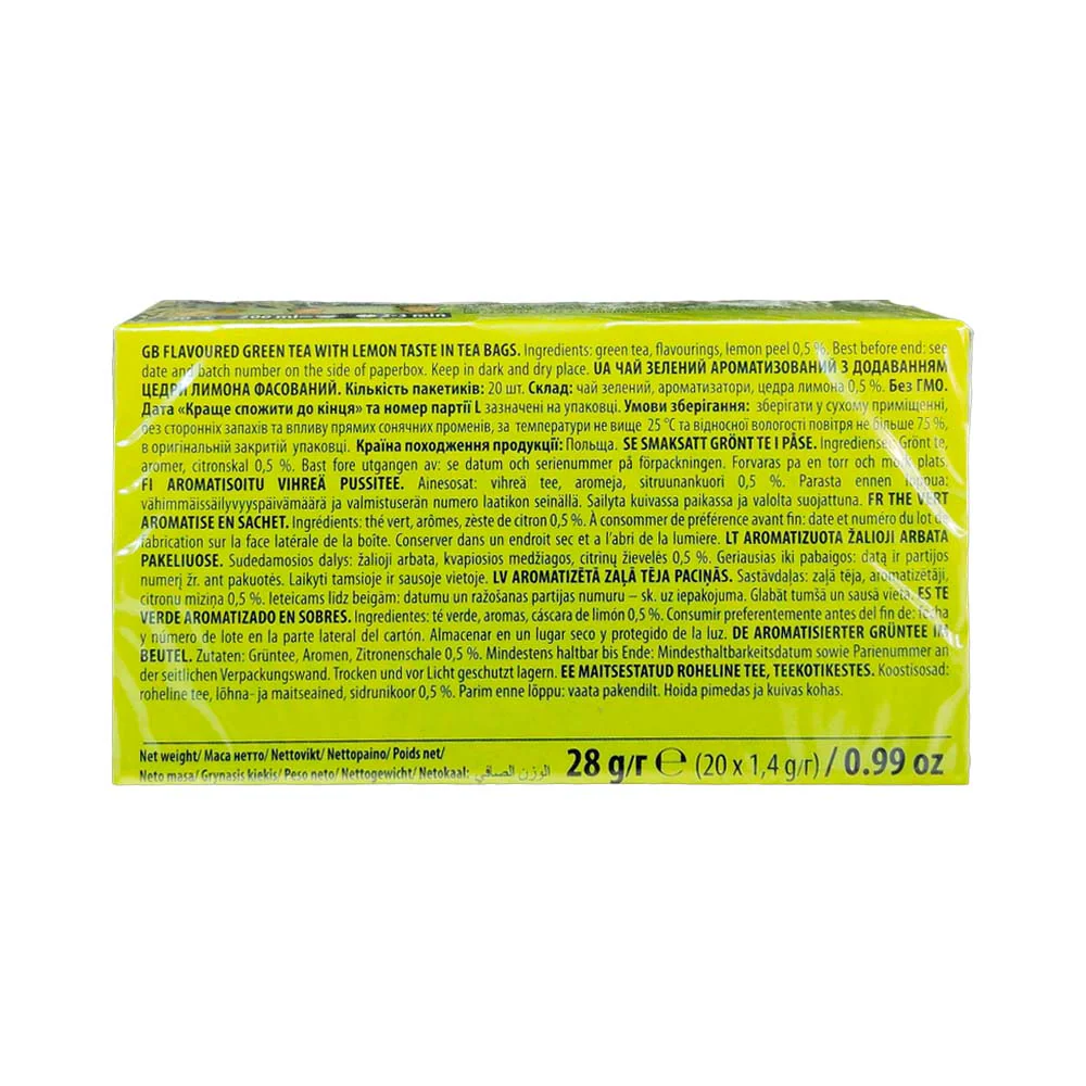 Just a Minute Green With Lemon Tea 28g x 20 Teabags - Image 2
