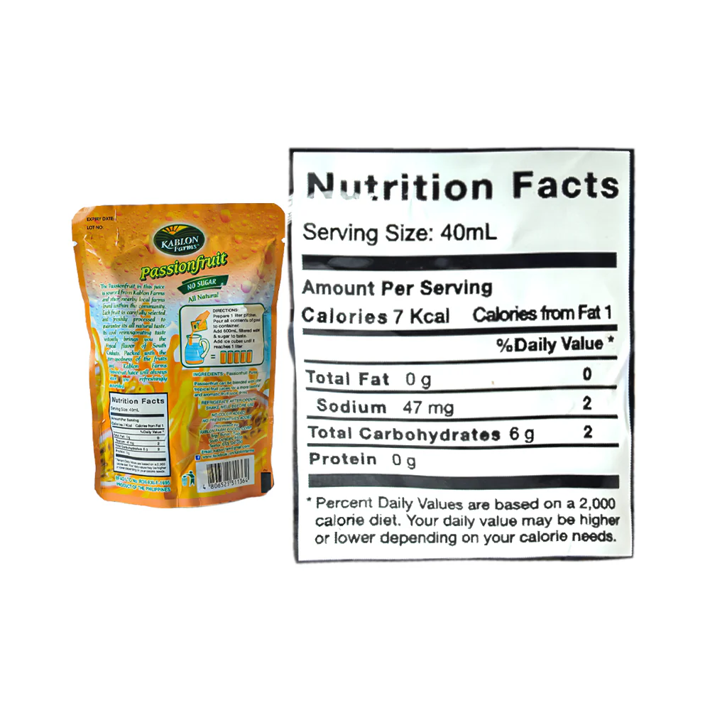 Kablon Juice Unsweetened Passion Fruit 146ml - Image 3