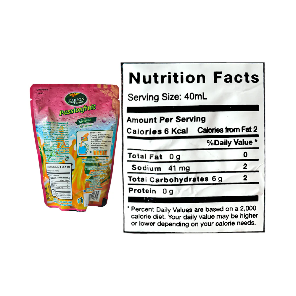 Kablon Juice Unsweetened Passionfruit Guyabano Calamansi 146ml - Image 3