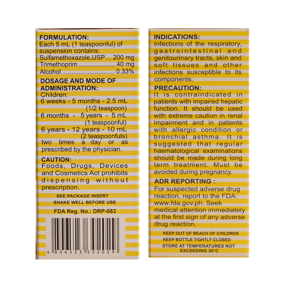 Kathrex Cotrimoxazole 240mg/5ml Syrup 60ml - Image 3